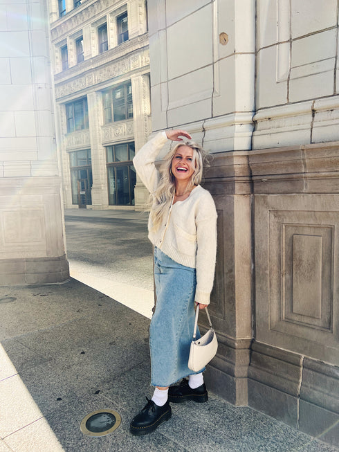 Golden Girl Boucle Cardigan